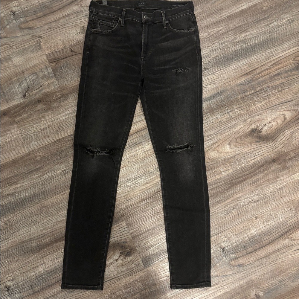 Men's Black Distressed Jeans